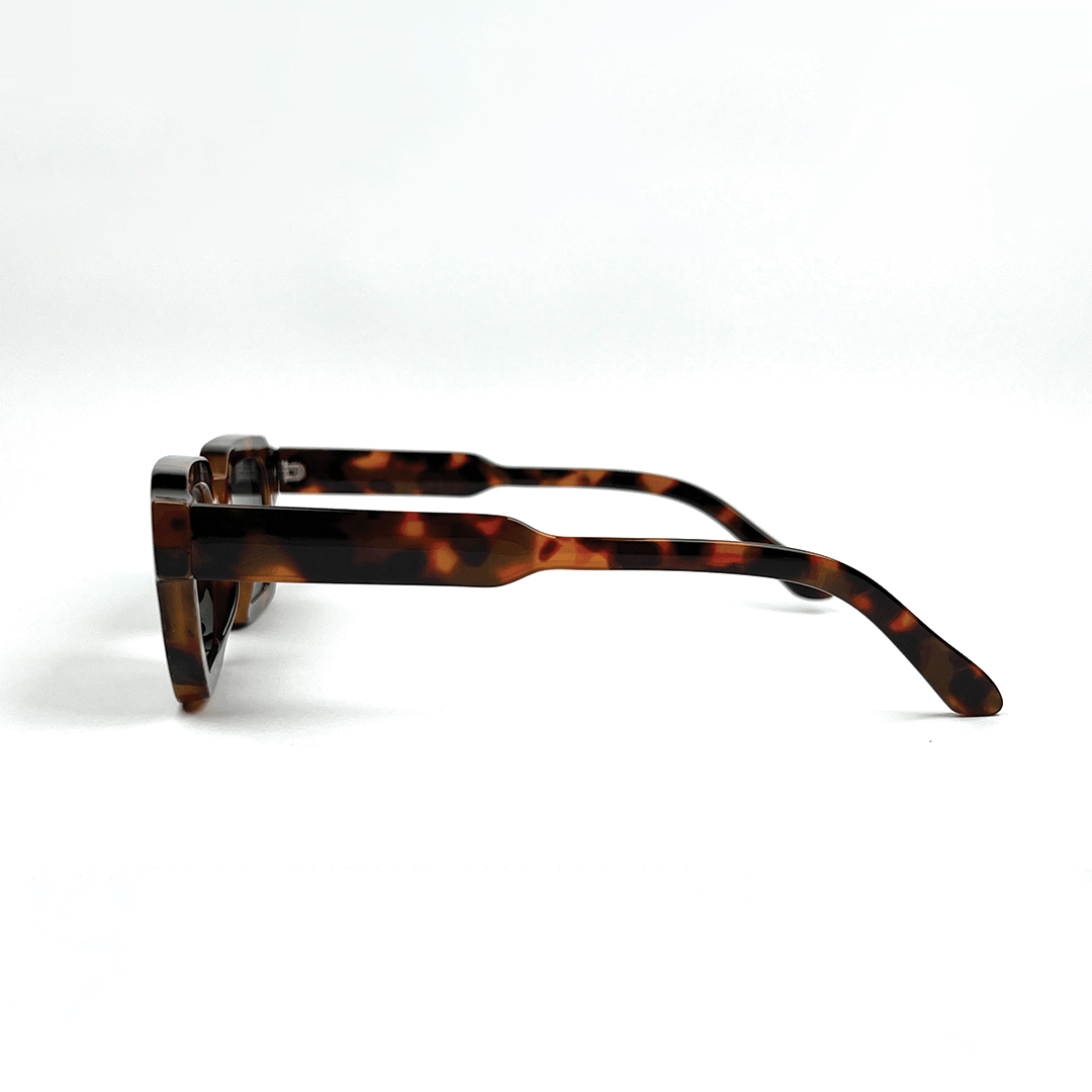 Modern Square Luxe Sunglasses - Leopard Black