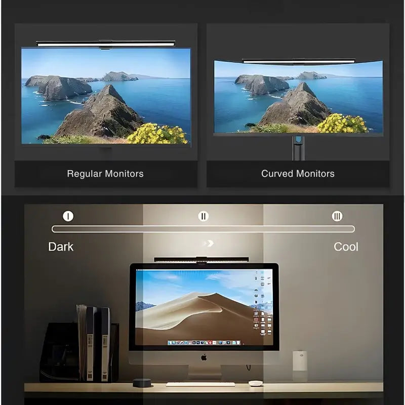 Monitor Light Bar With Rear Light and Wireless Remote Control