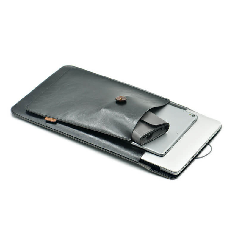 Modern Faux Leather Laptop Sleeve