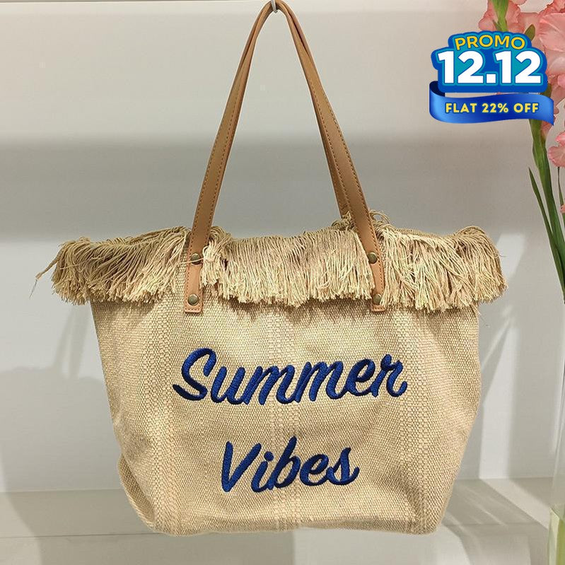 Summer Vibes Canvas Handbag-DIVERSITY