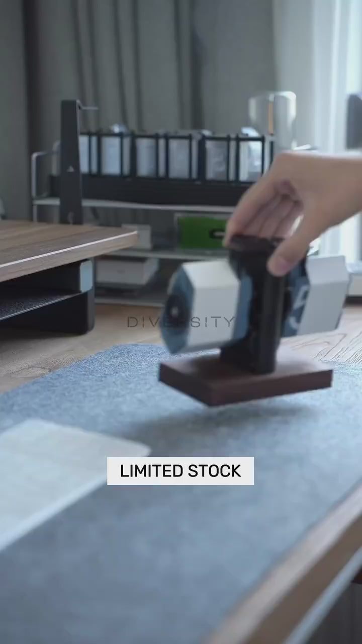 #Color_Black Blue - Flat Wooden Base