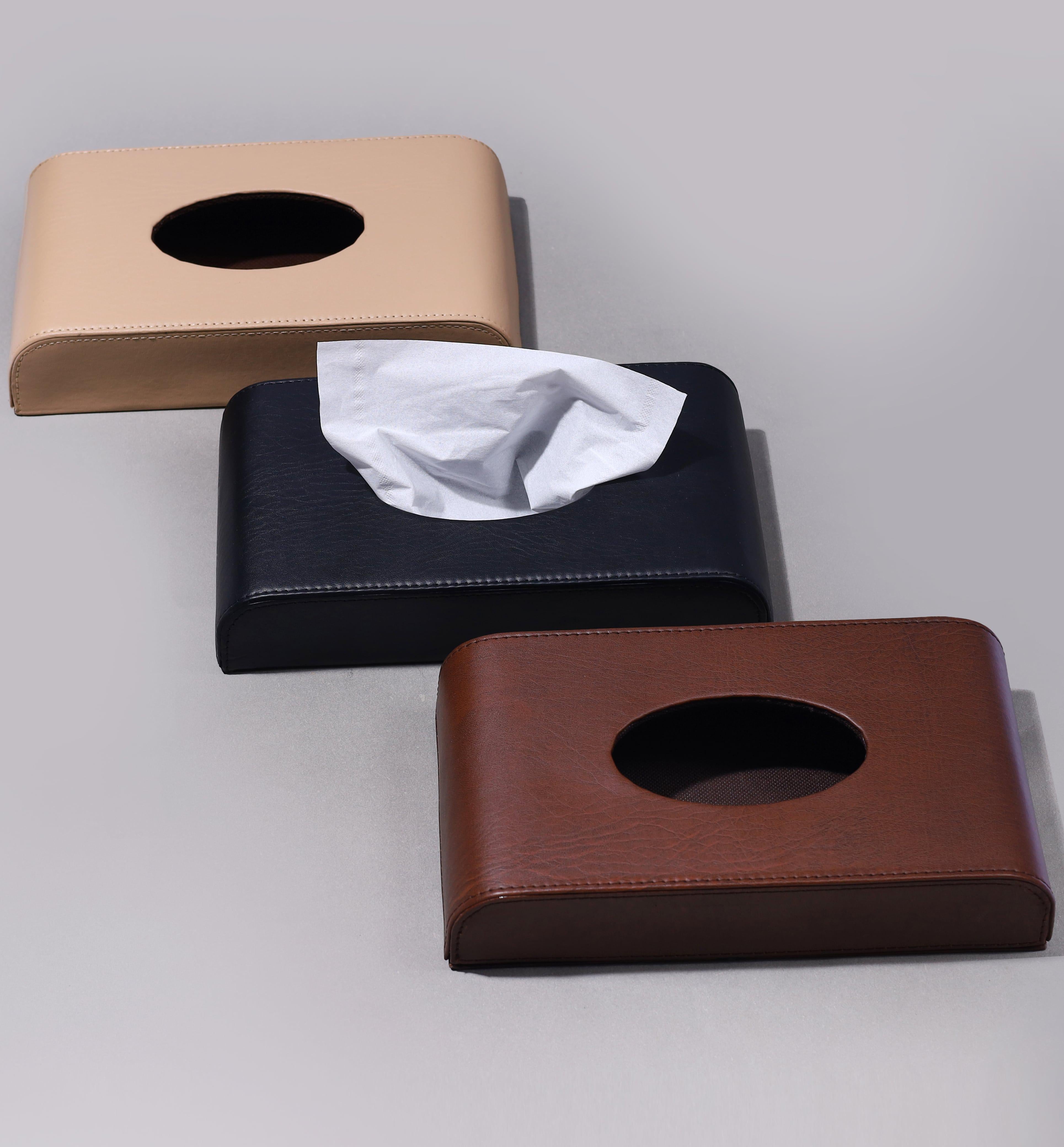 Premium PU Leather Tissue Box