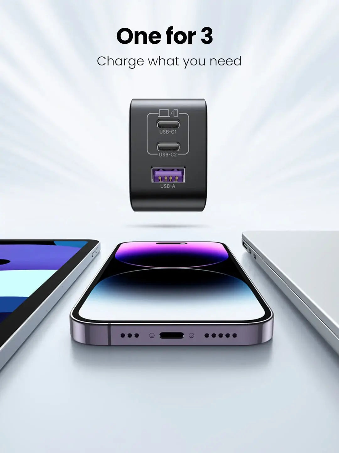 UGREEN 65W 3 Port GaN Charger