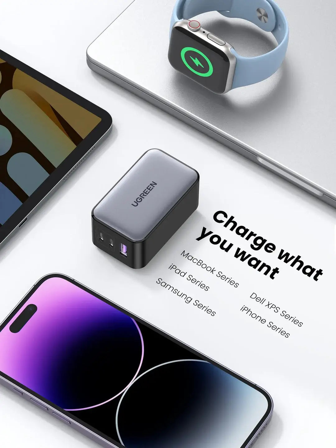 UGREEN 65W 3 Port GaN Charger