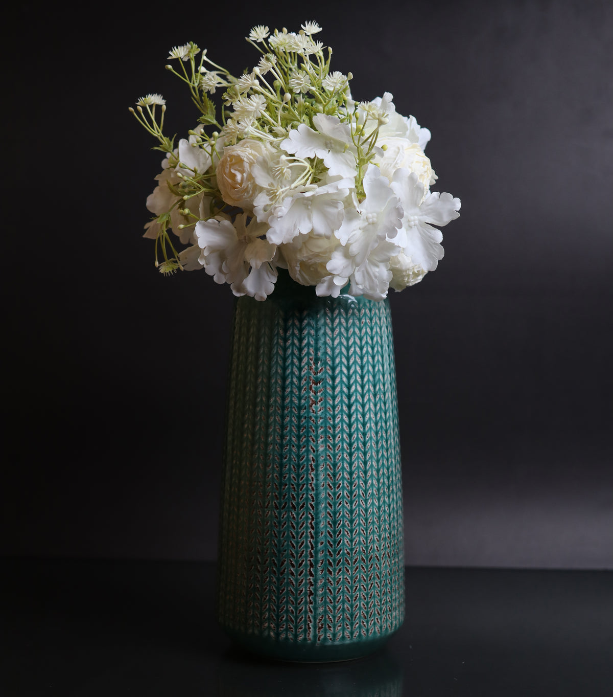Ceramic Flower Vase - Sea Green