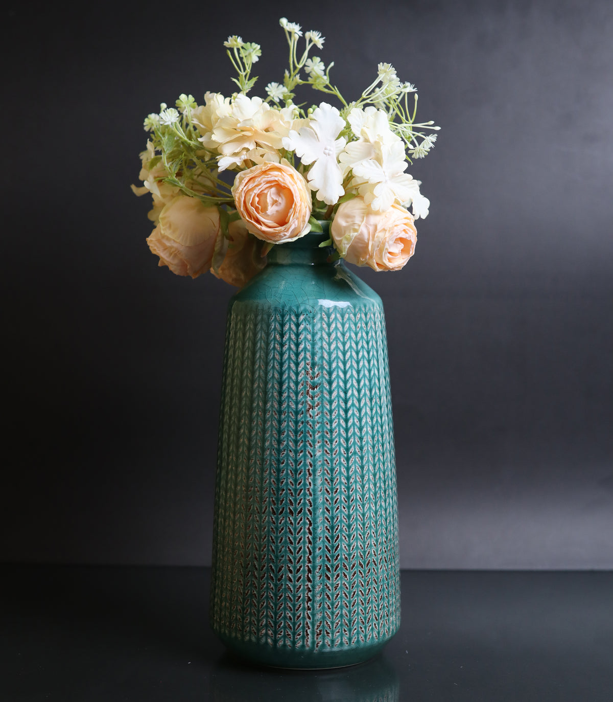 Ceramic Flower Vase - Sea Green