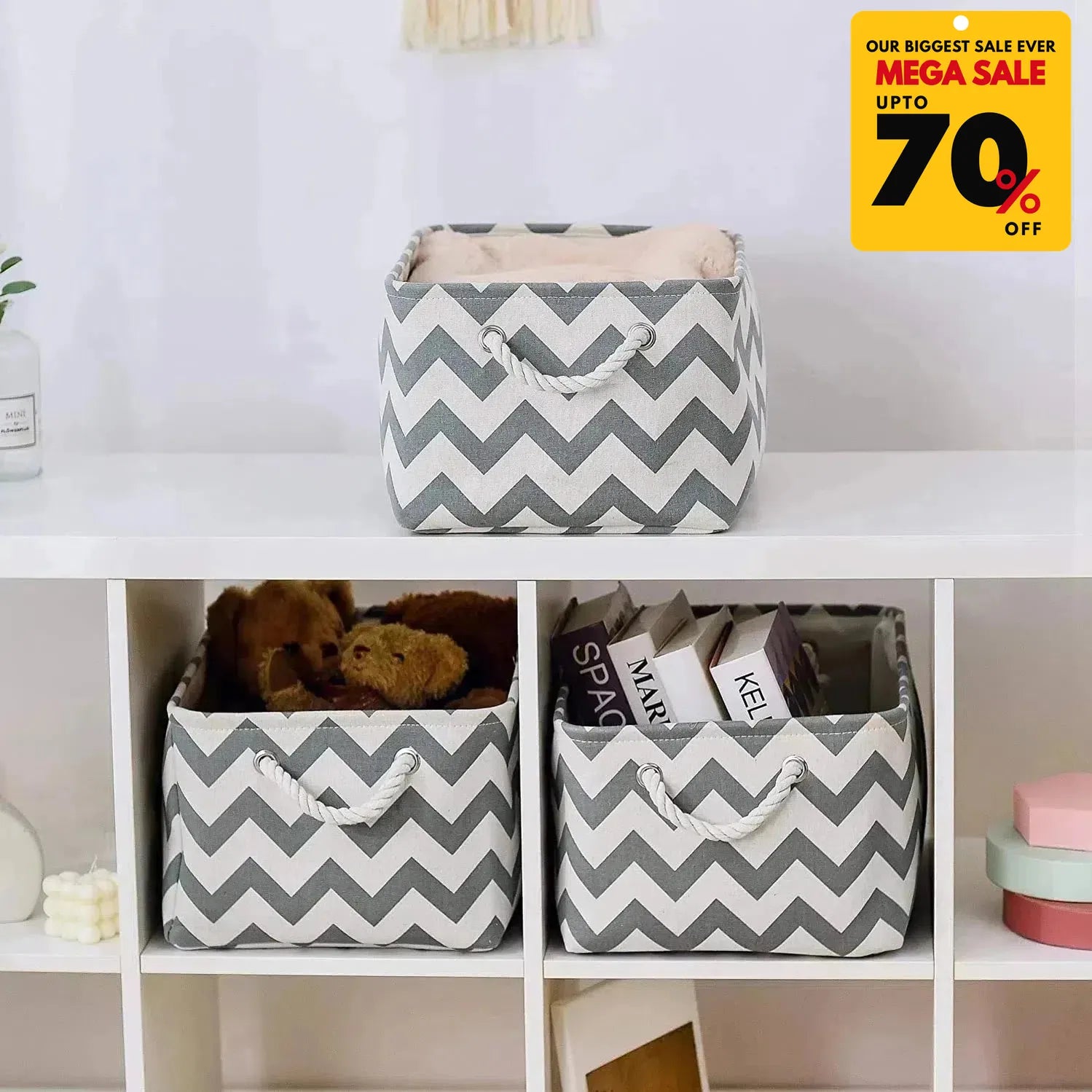 Foldable Fabric Storage Baskets-DIVERSITY