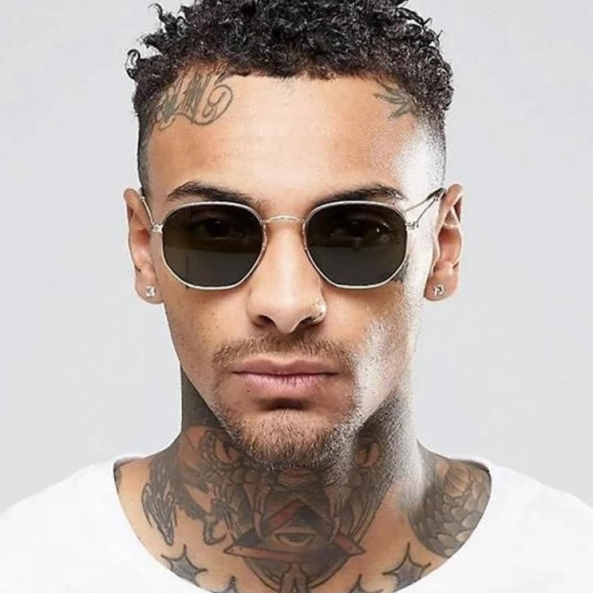 Mens metal frame sunglasses discount