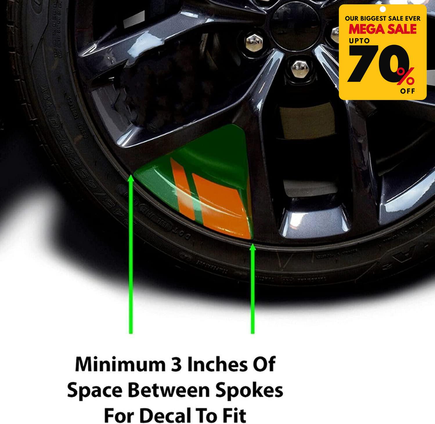 6 PCS Reflective Car Vinyl Rim Stickers-DIVERSITY