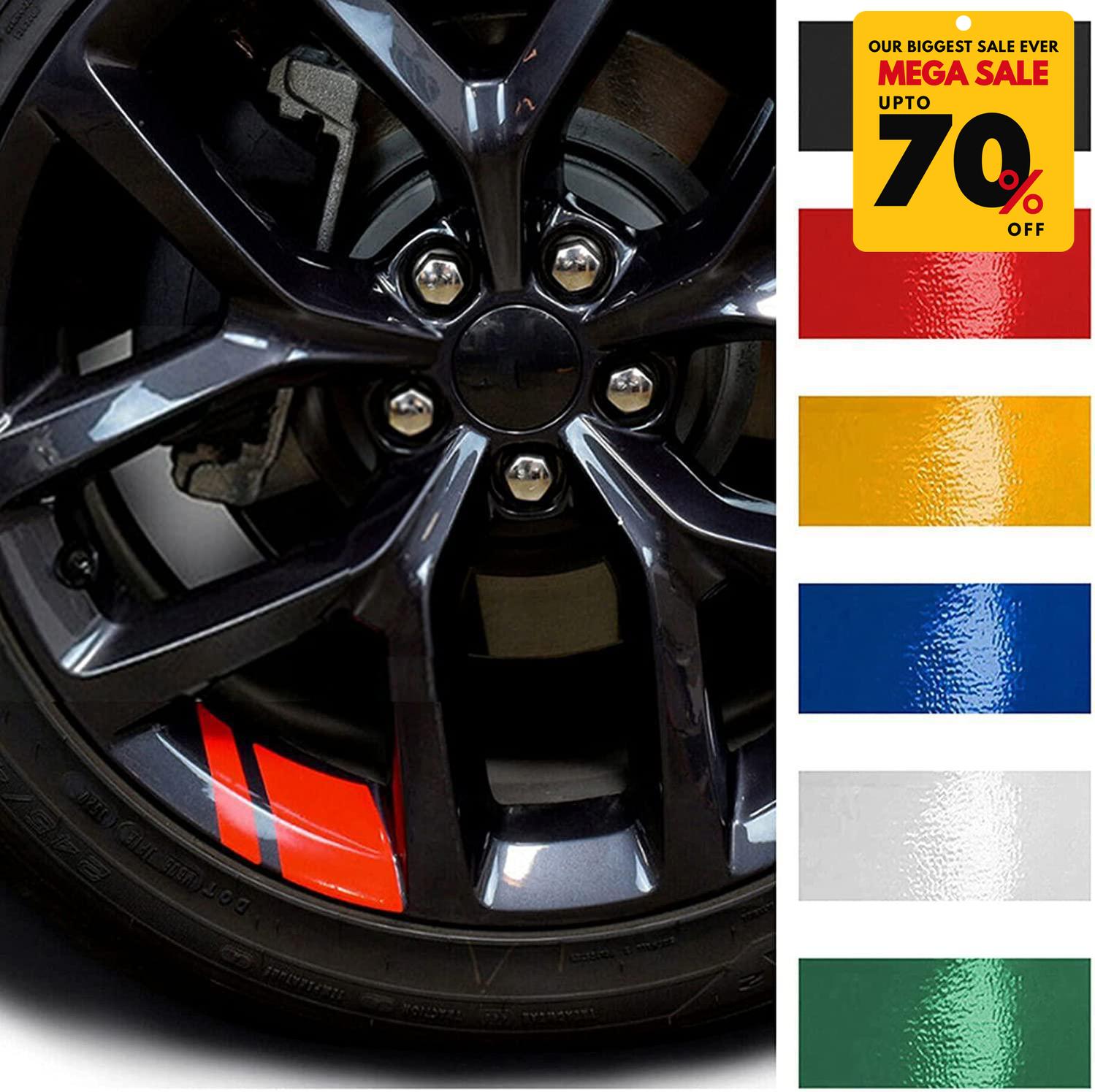 6 PCS Reflective Car Vinyl Rim Stickers-DIVERSITY