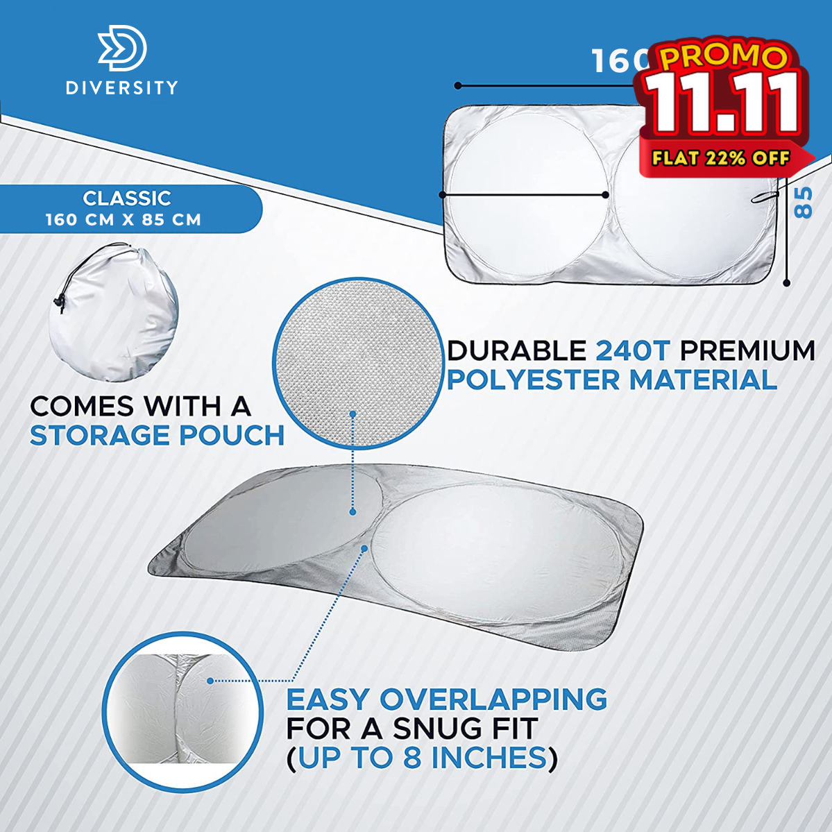 Universal Car Windscreen Sunshade-DIVERSITY