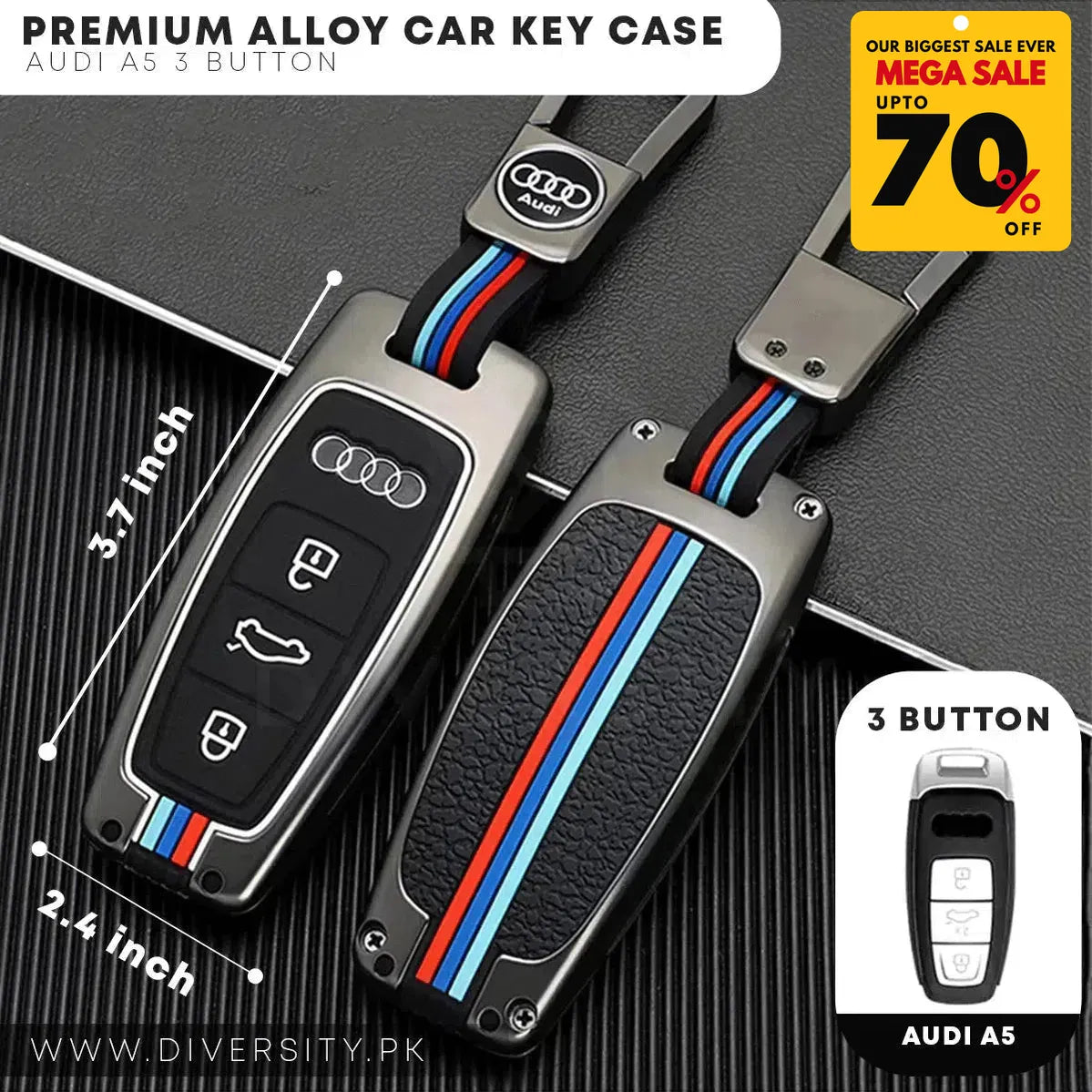 Premium Alloy Car Key Case - DIVERSITY