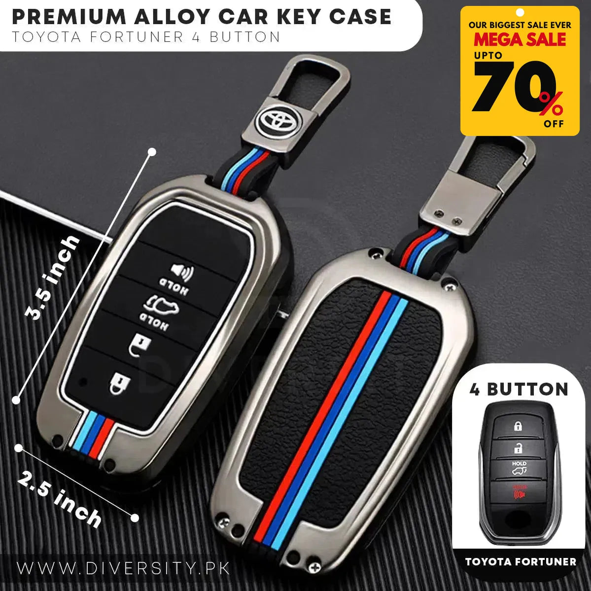 Premium Alloy Car Key Case - DIVERSITY