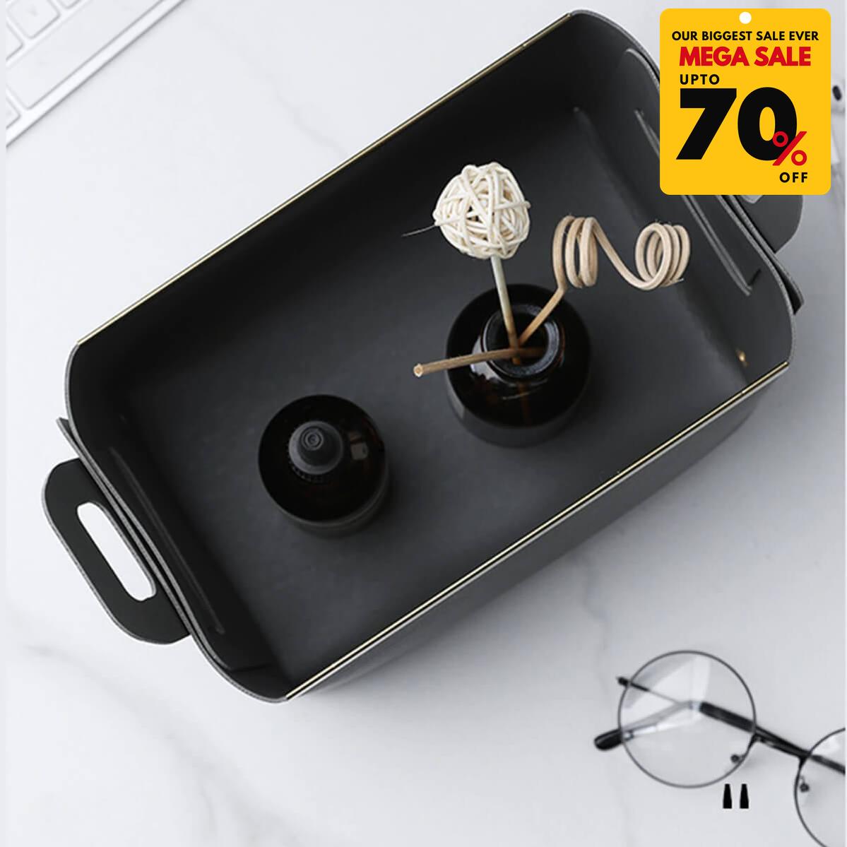 Faux Leather Nordic Storage Basket - DIVERSITY