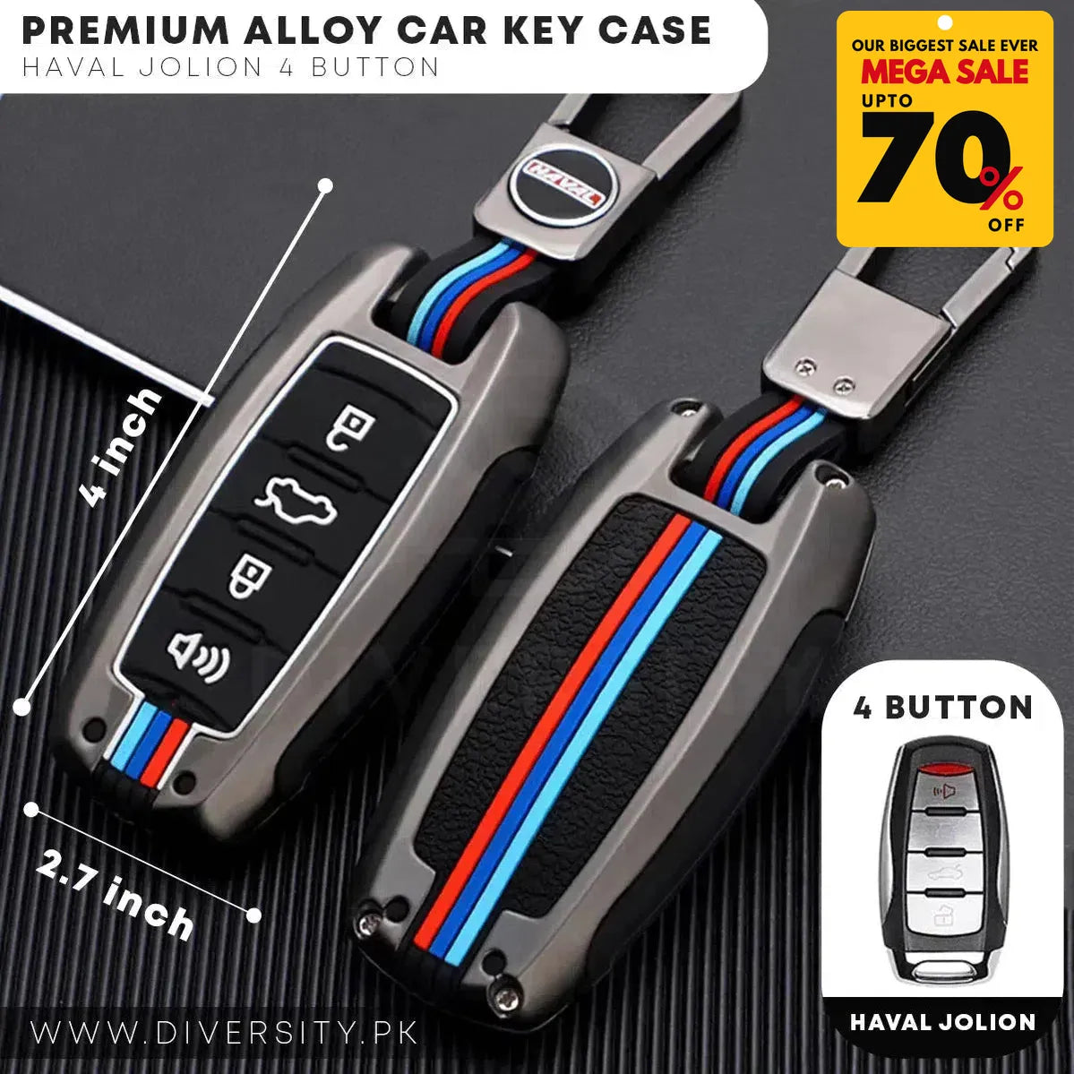 Premium Alloy Car Key Case - DIVERSITY