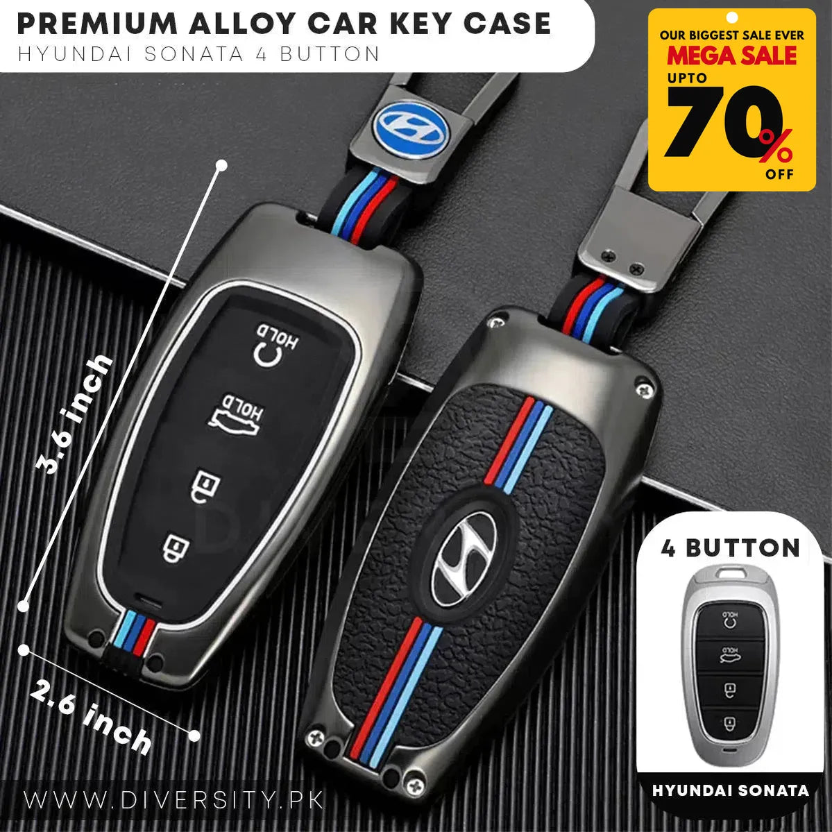 Premium Alloy Car Key Case - DIVERSITY