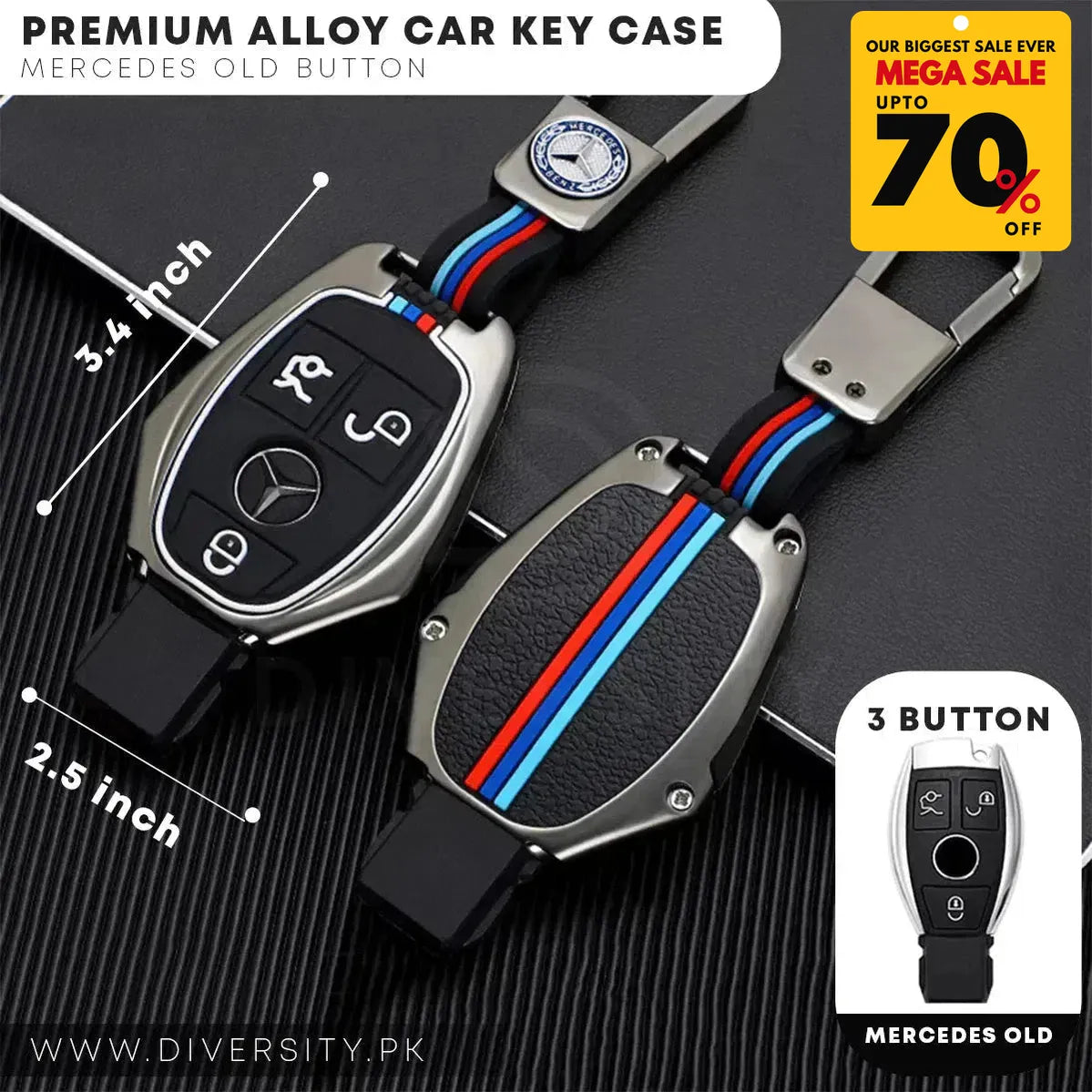 Premium Alloy Car Key Case - DIVERSITY