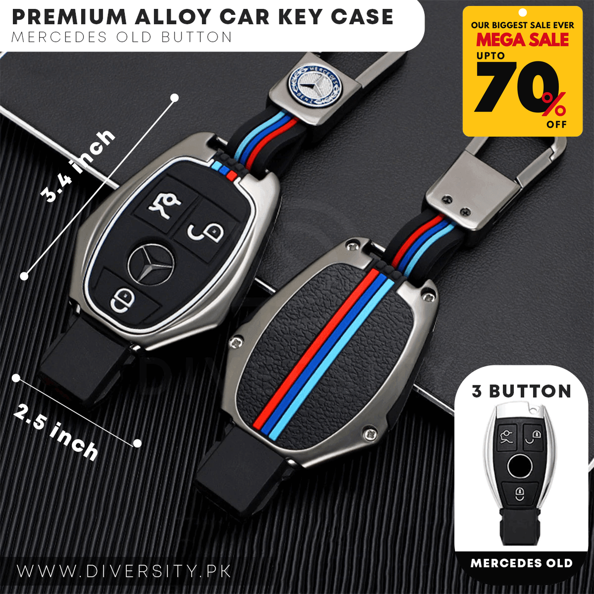 Premium Alloy Car Key Case - DIVERSITY