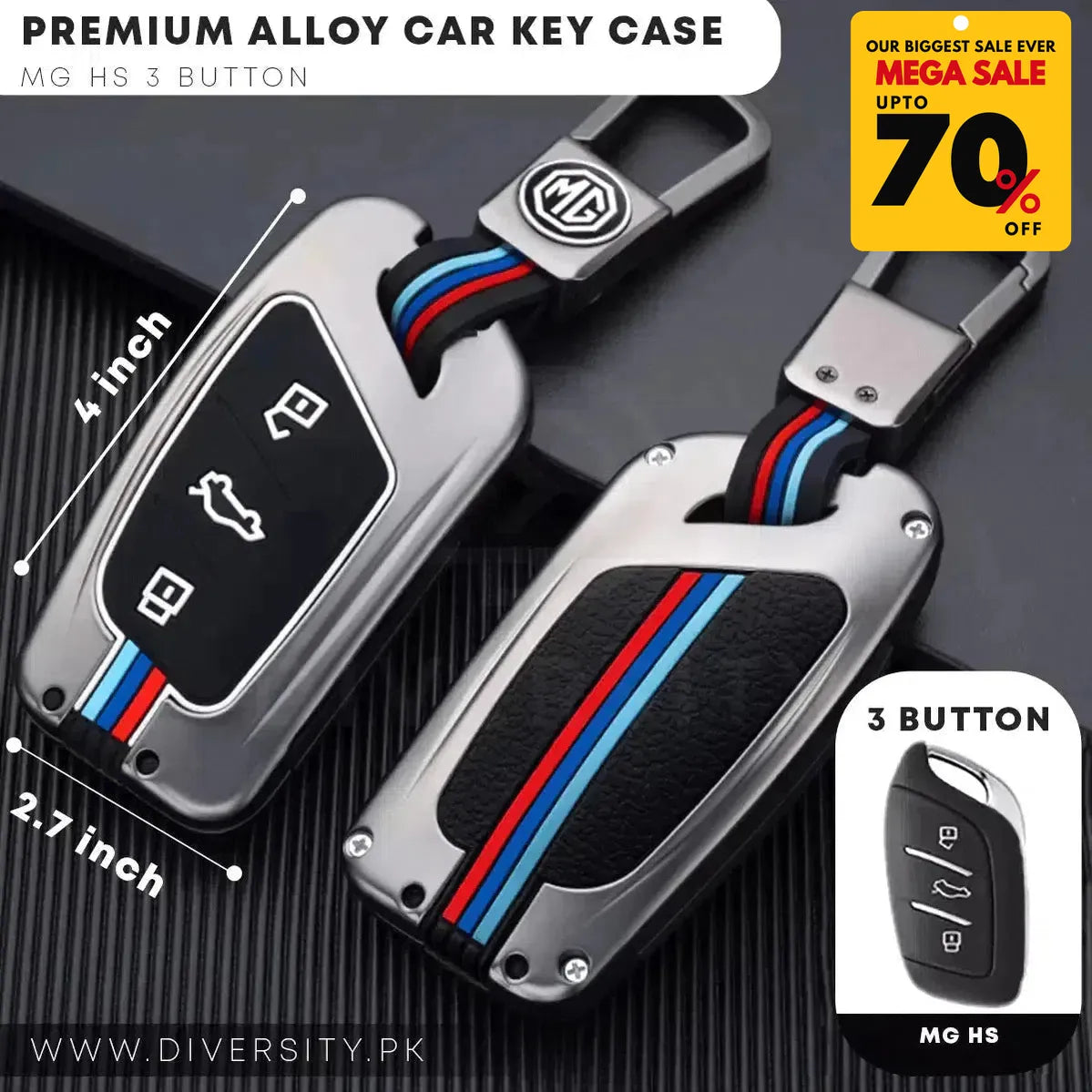 Premium Alloy Car Key Case - DIVERSITY