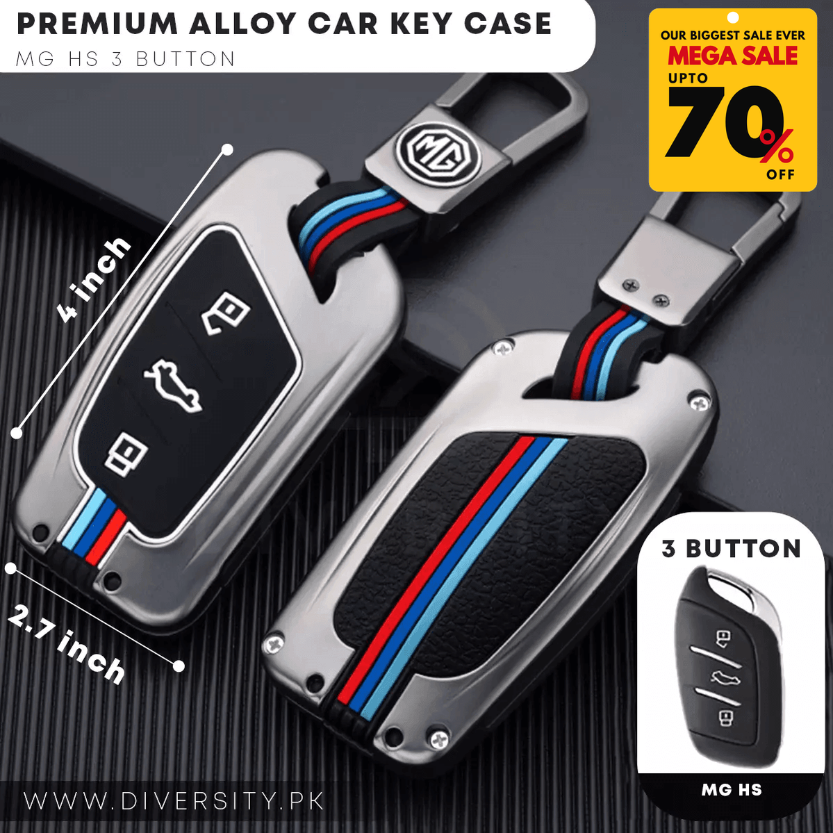 Premium Alloy Car Key Case - DIVERSITY