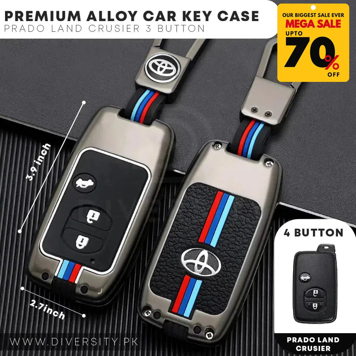 Premium Alloy Car Key Case - DIVERSITY