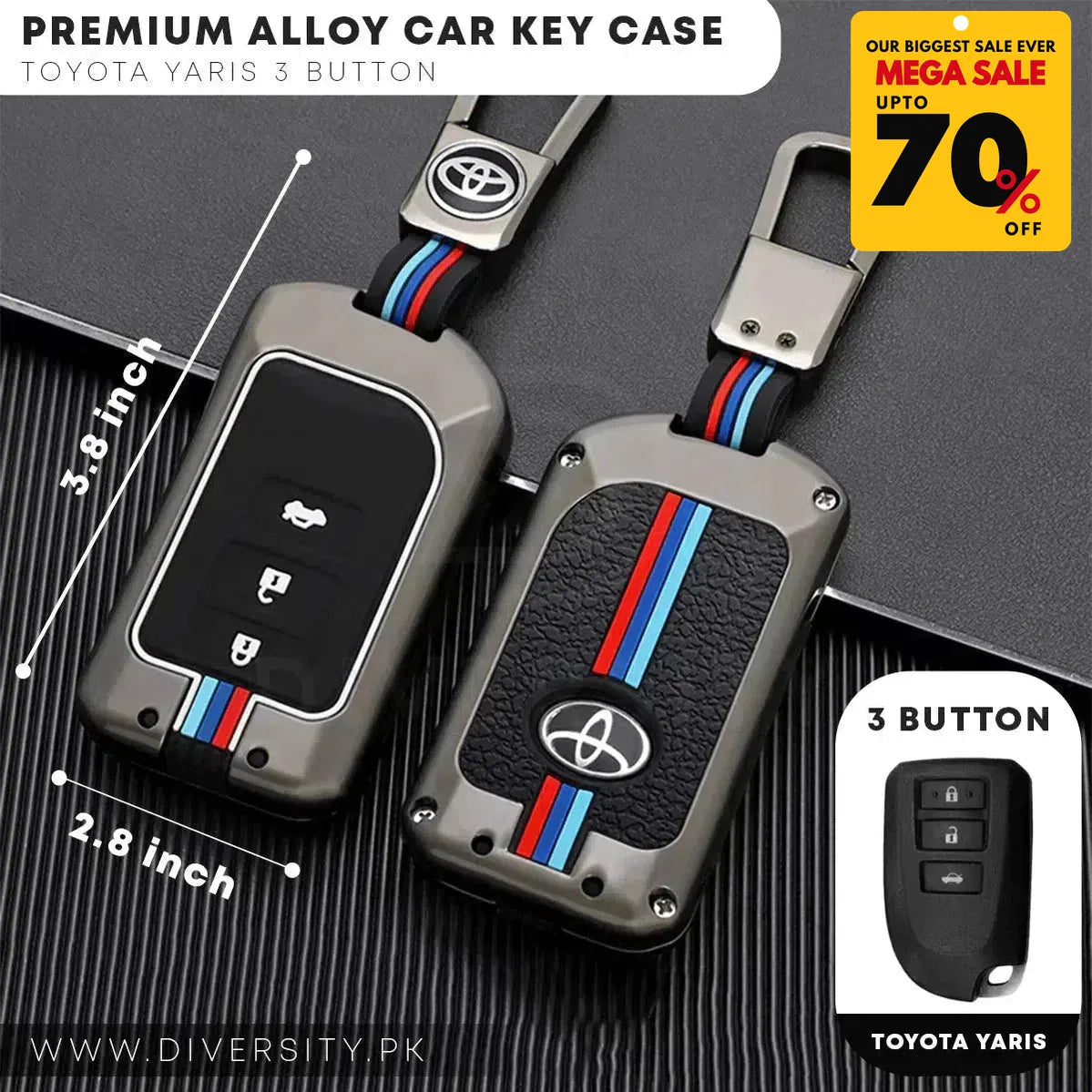 Premium Alloy Car Key Case - DIVERSITY