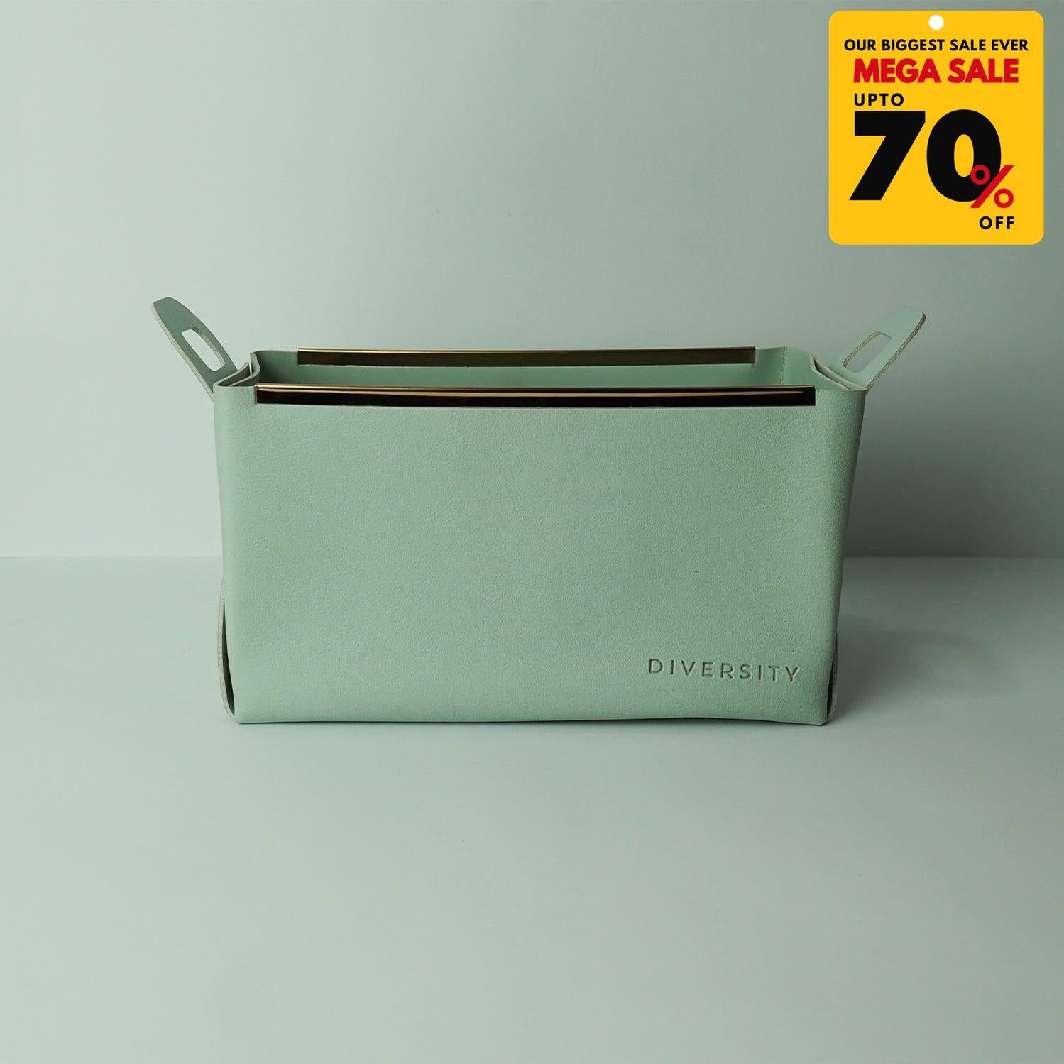 Faux Leather Nordic Storage Basket-DIVERSITY