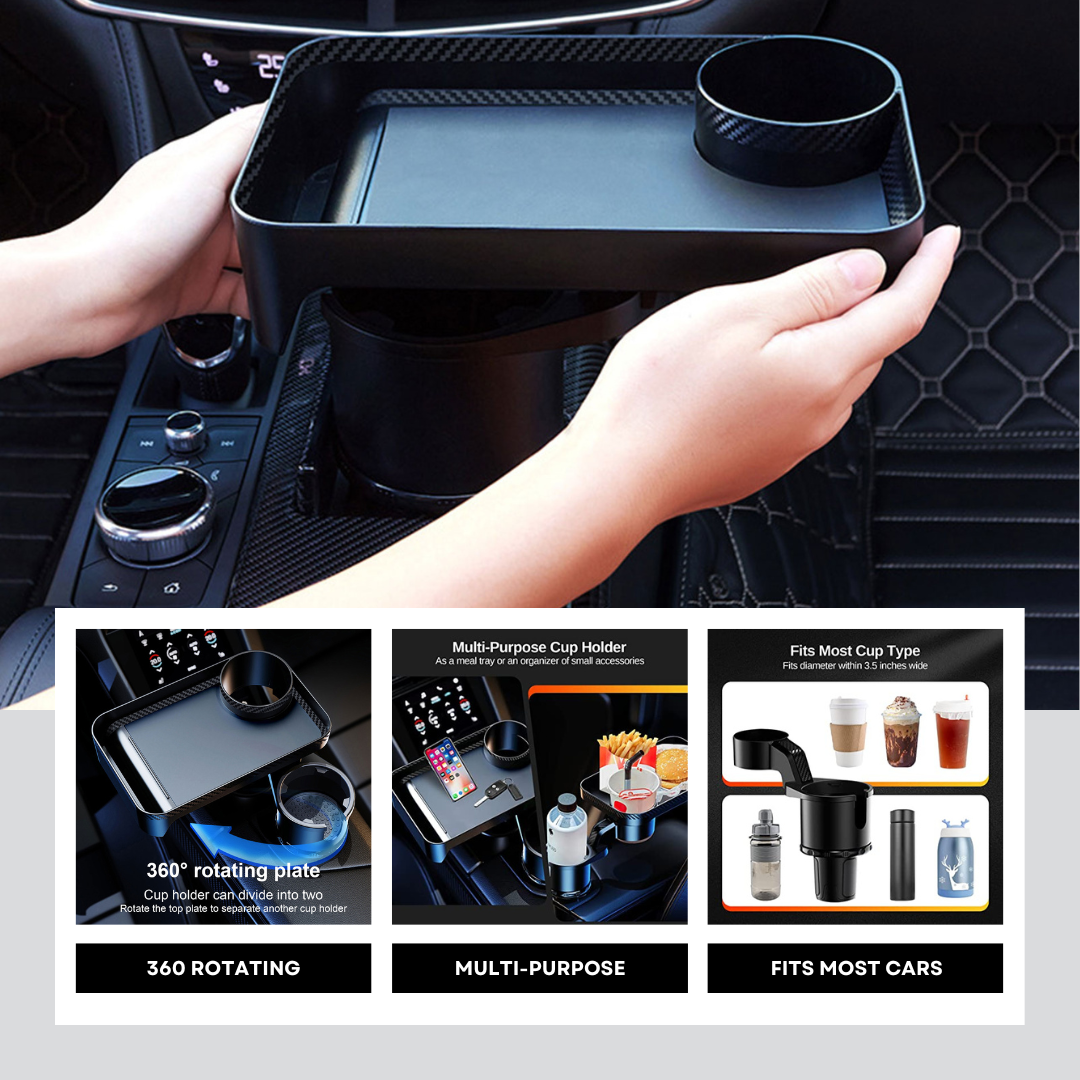 Car Cup Holder With Tray
