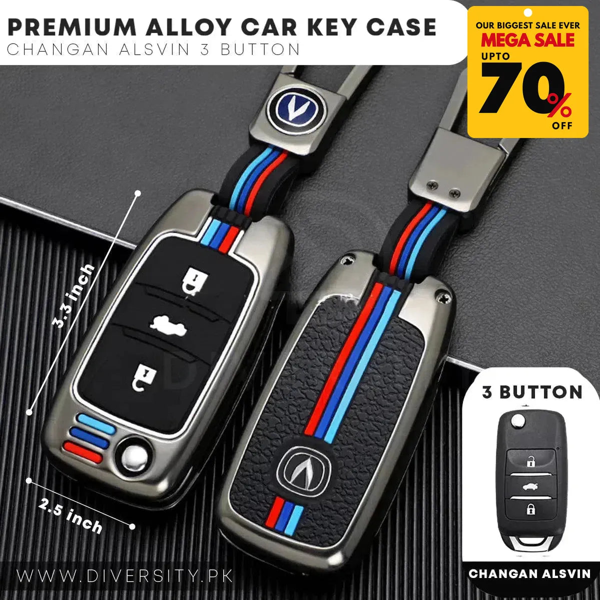 Premium Alloy Car Key Case - DIVERSITY