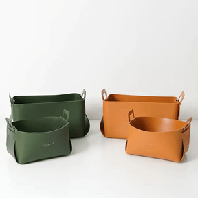 Faux Leather Nordic Storage Basket - DIVERSITY