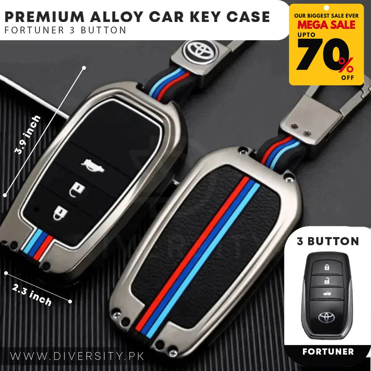 Premium Alloy Car Key Case - DIVERSITY
