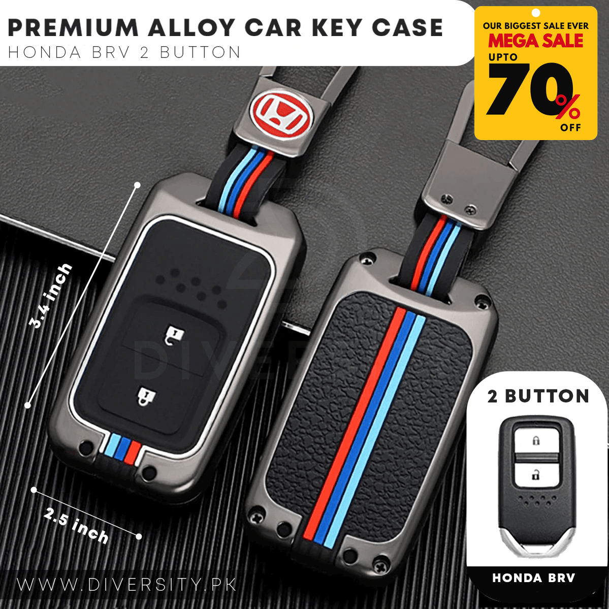 Premium Alloy Car Key Case - DIVERSITY