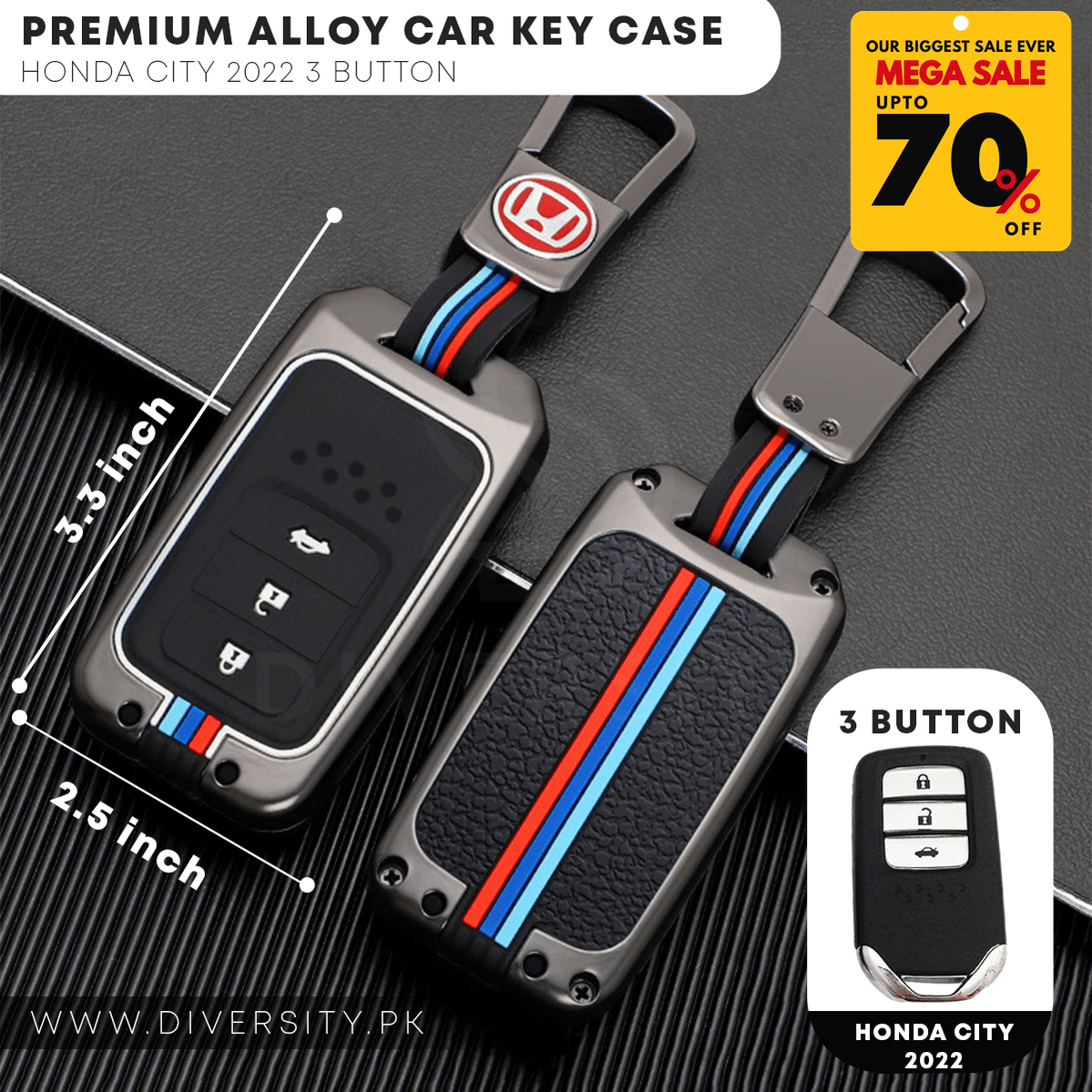 Premium Alloy Car Key Case - DIVERSITY