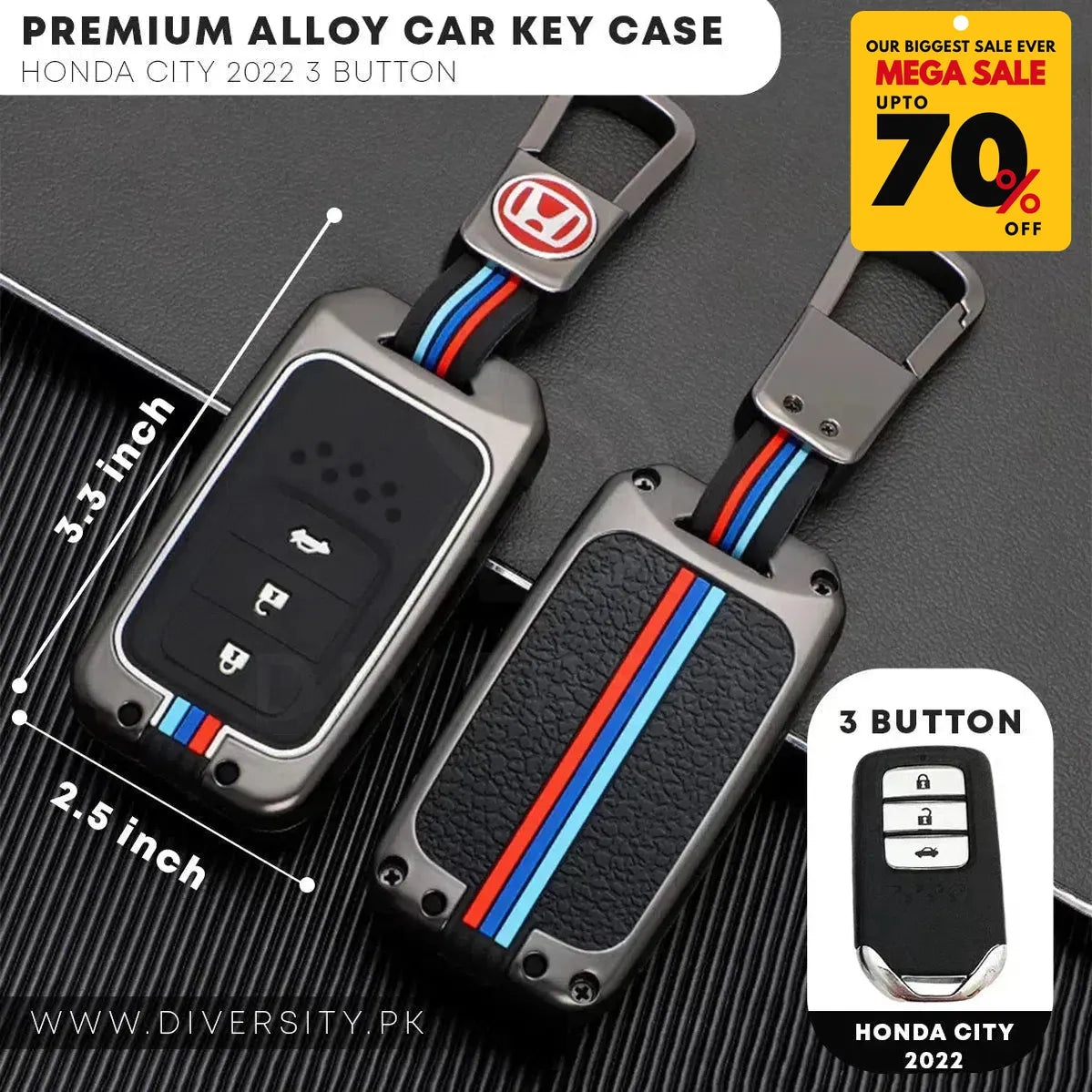 Premium Alloy Car Key Case - DIVERSITY