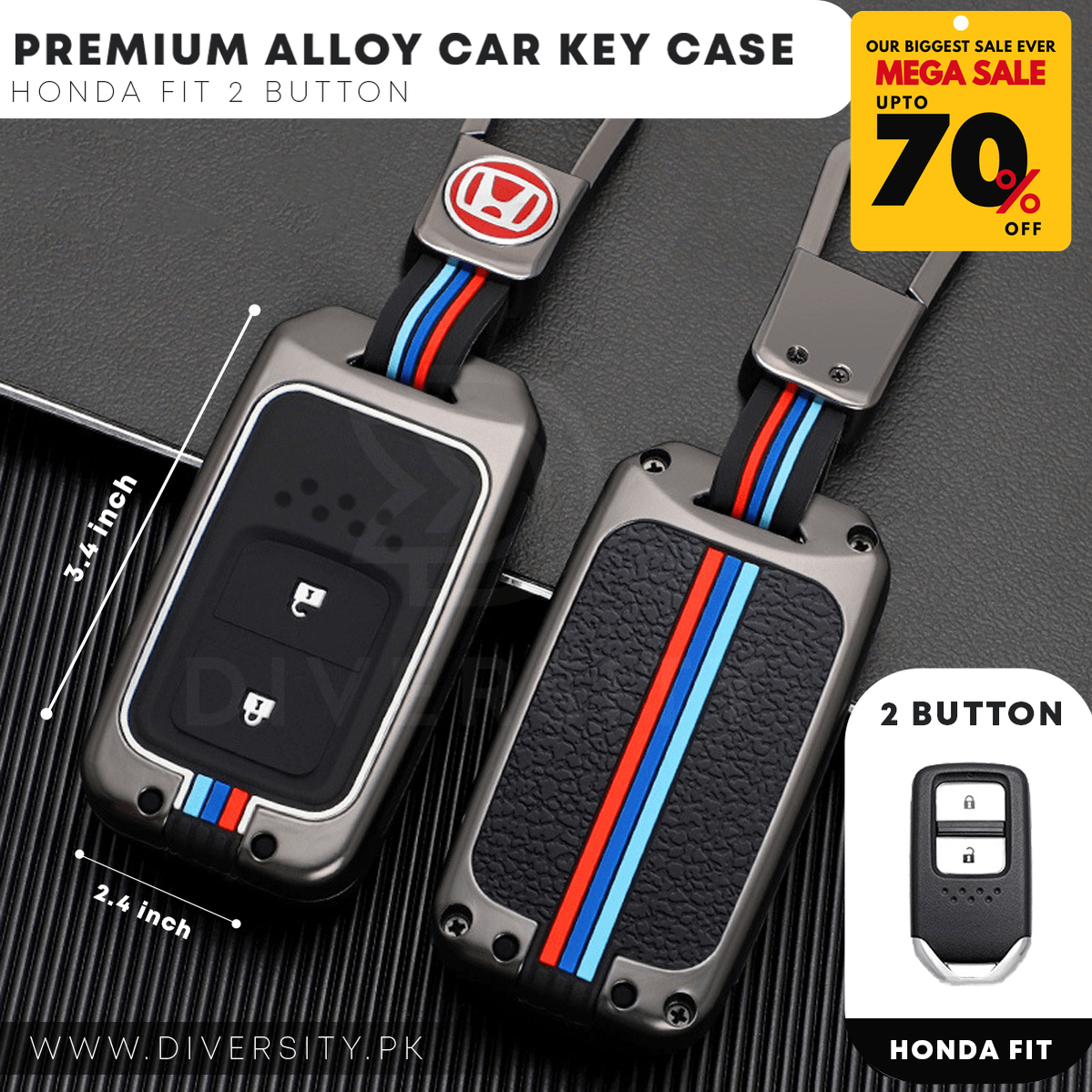 Premium Alloy Car Key Case - DIVERSITY