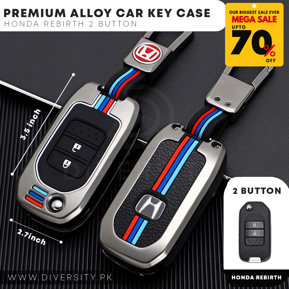 Premium Alloy Car Key Case - DIVERSITY