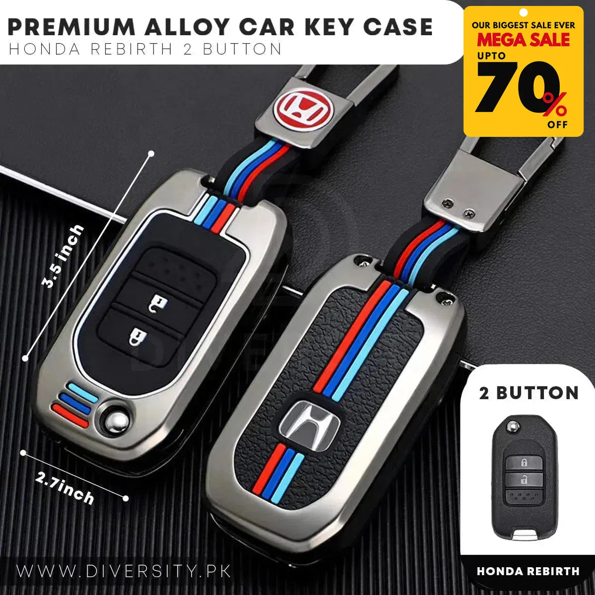 Premium Alloy Car Key Case - DIVERSITY