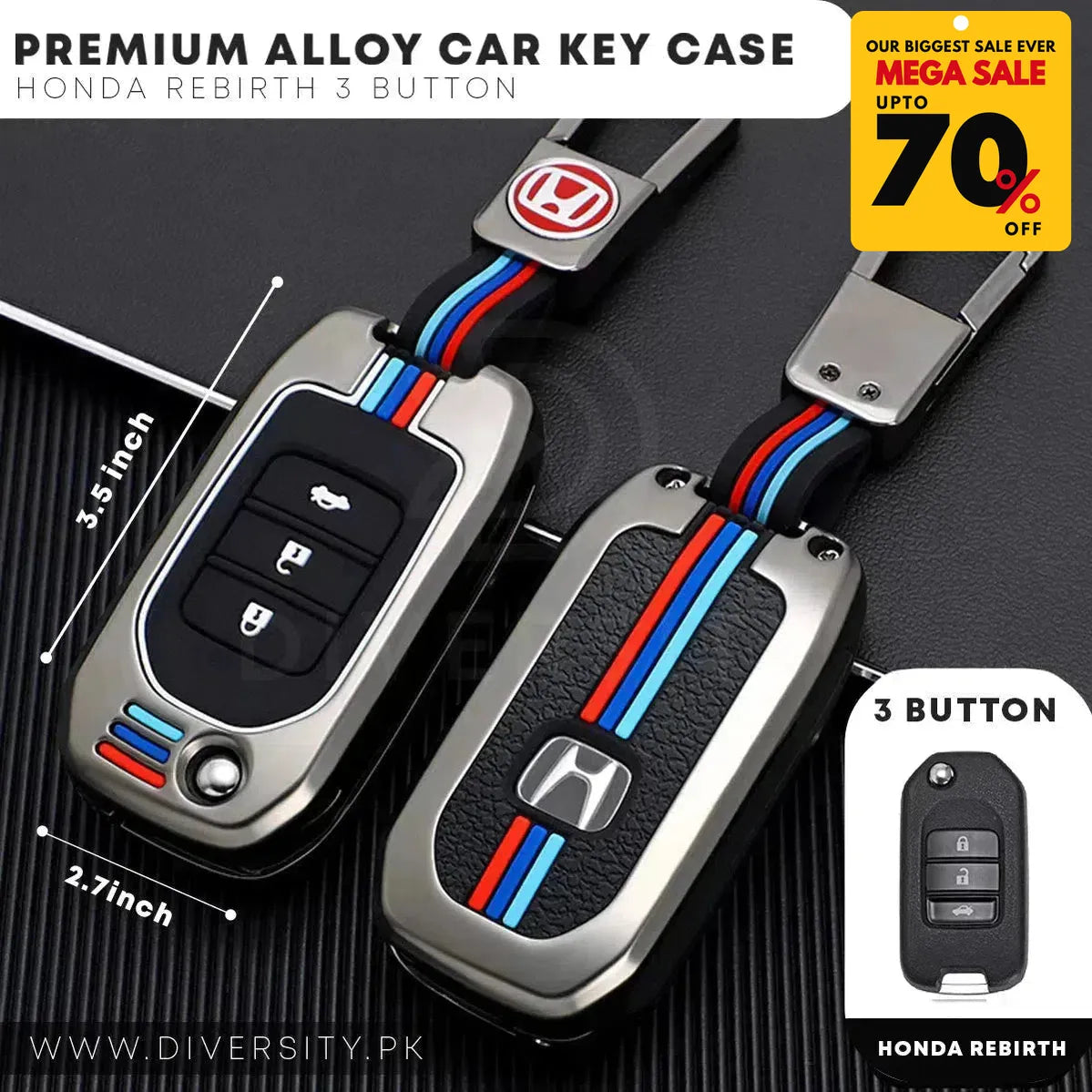 Premium Alloy Car Key Case - DIVERSITY