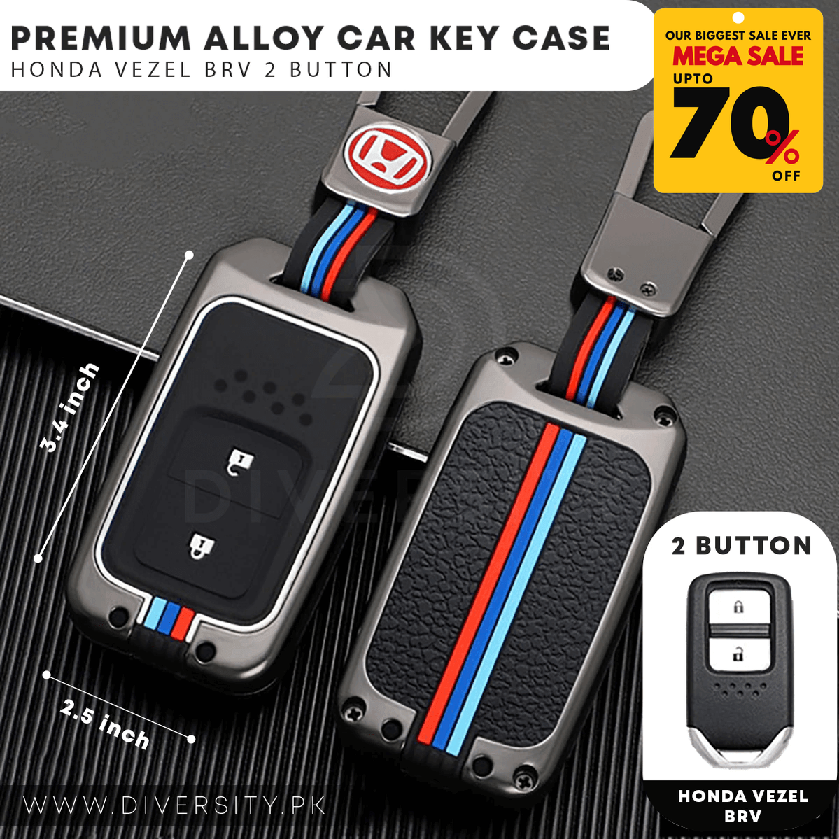 Premium Alloy Car Key Case - DIVERSITY