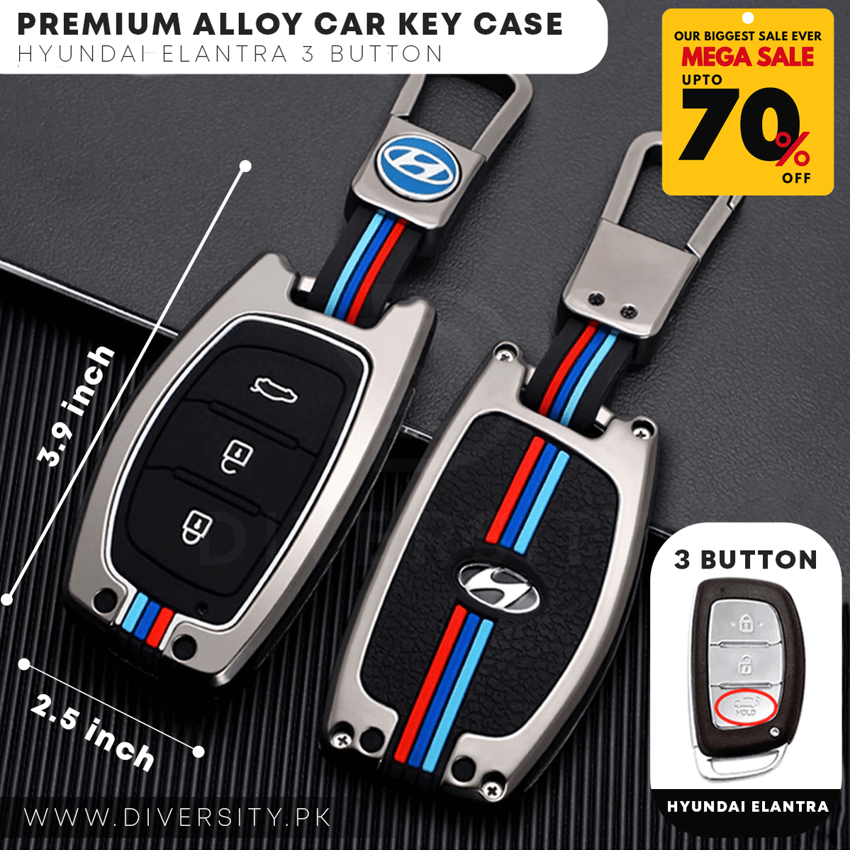 Premium Alloy Car Key Case - DIVERSITY