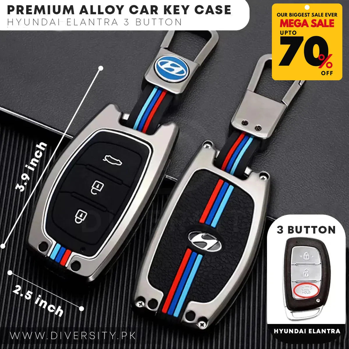 Premium Alloy Car Key Case - DIVERSITY
