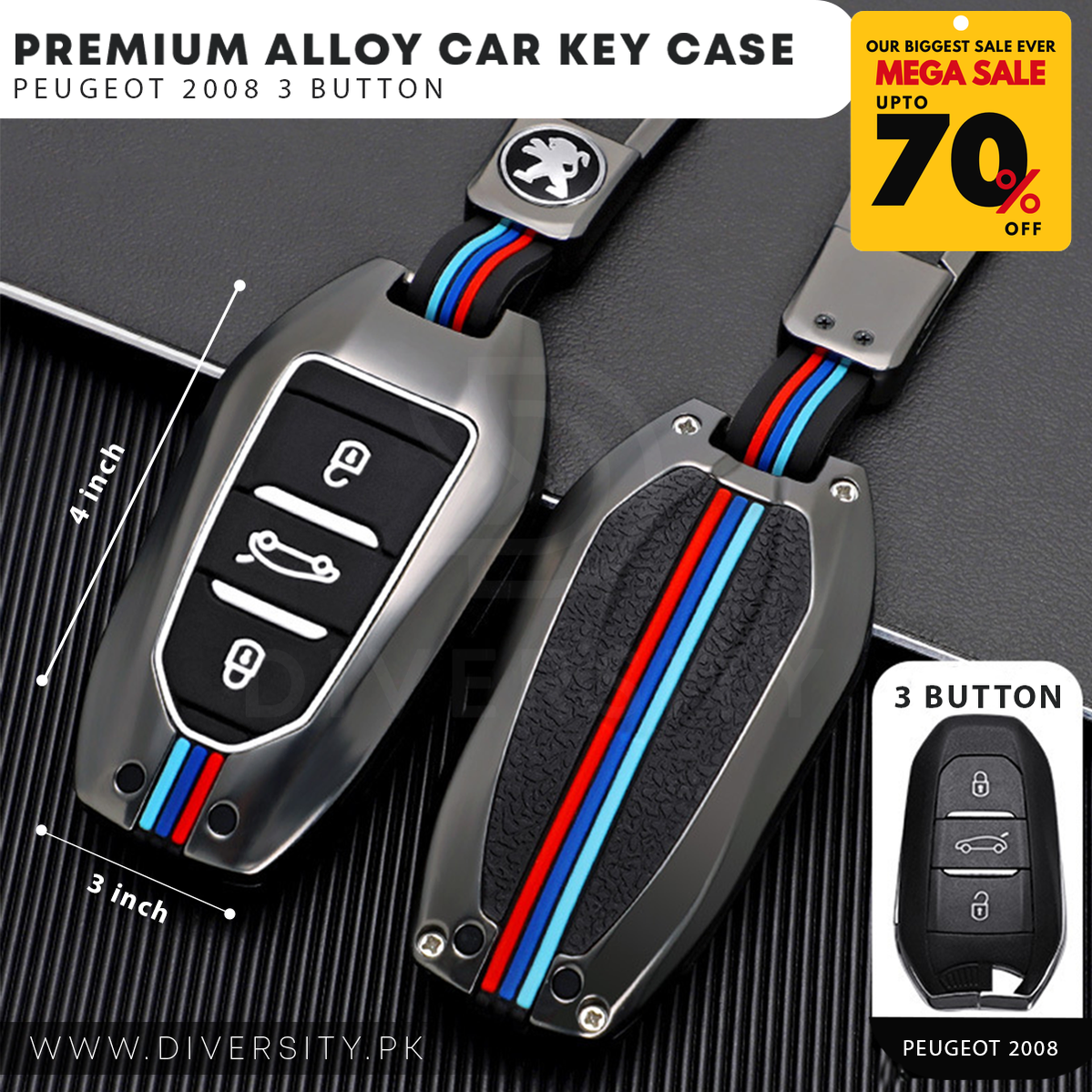 Premium Alloy Car Key Case-DIVERSITY