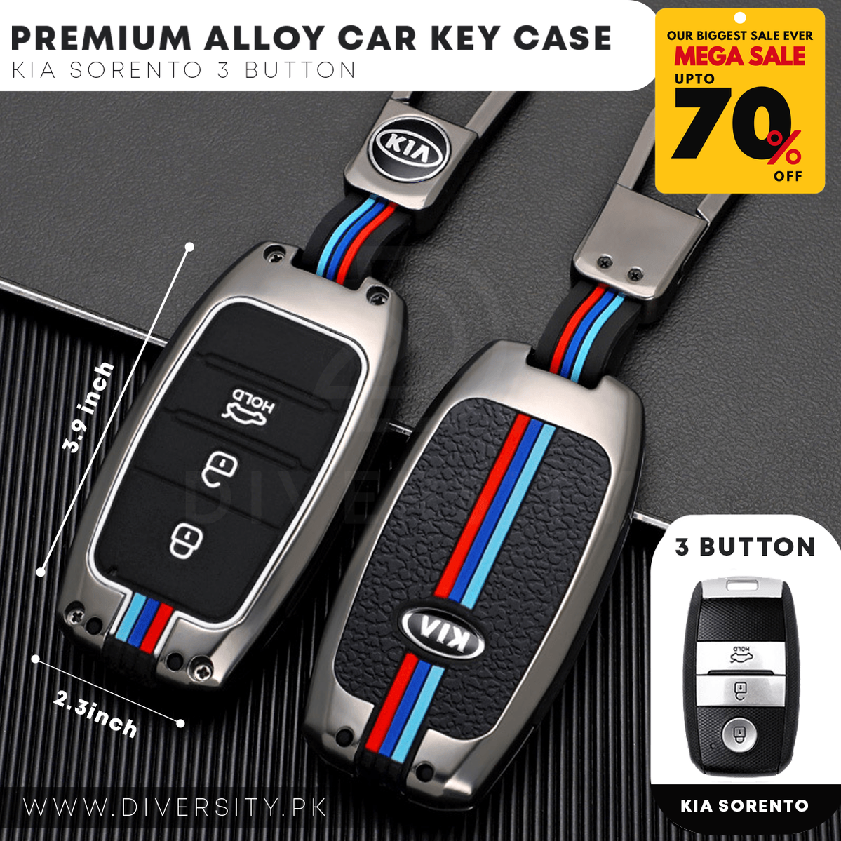 Premium Alloy Car Key Case - DIVERSITY