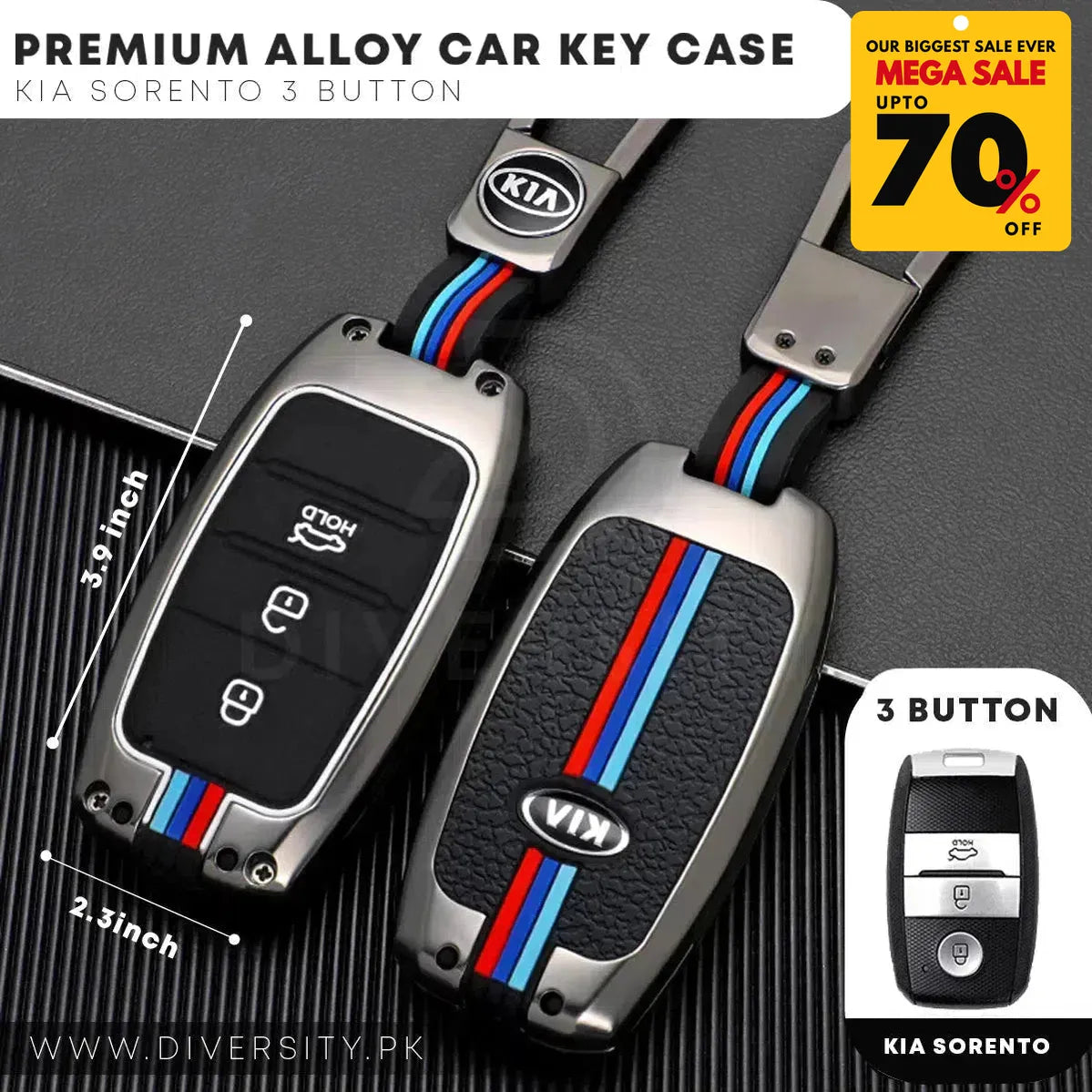 Premium Alloy Car Key Case - DIVERSITY