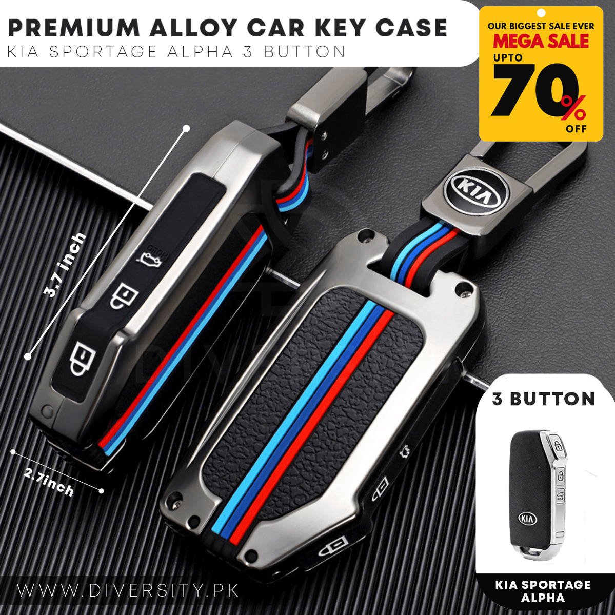 Premium Alloy Car Key Case - DIVERSITY