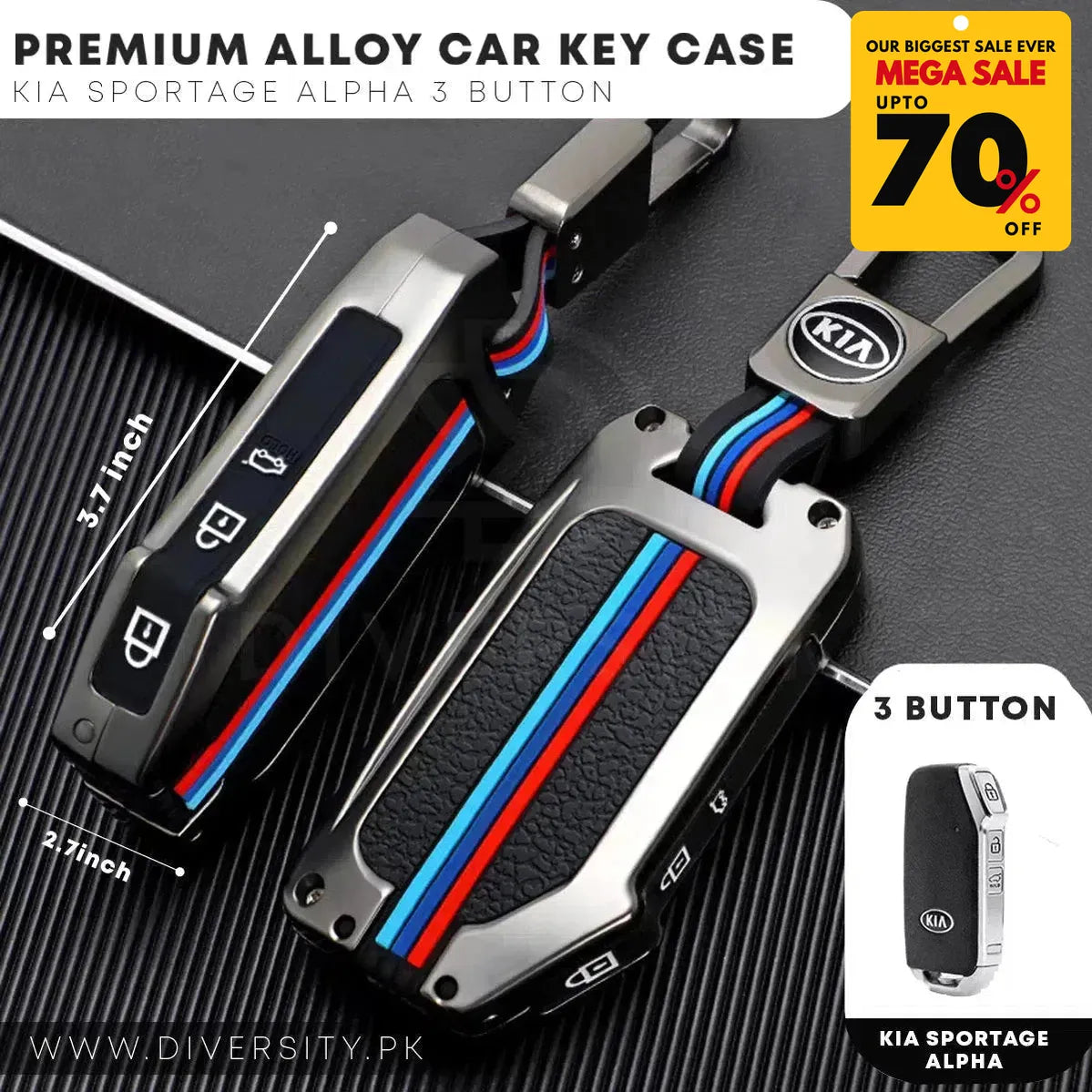 Premium Alloy Car Key Case - DIVERSITY