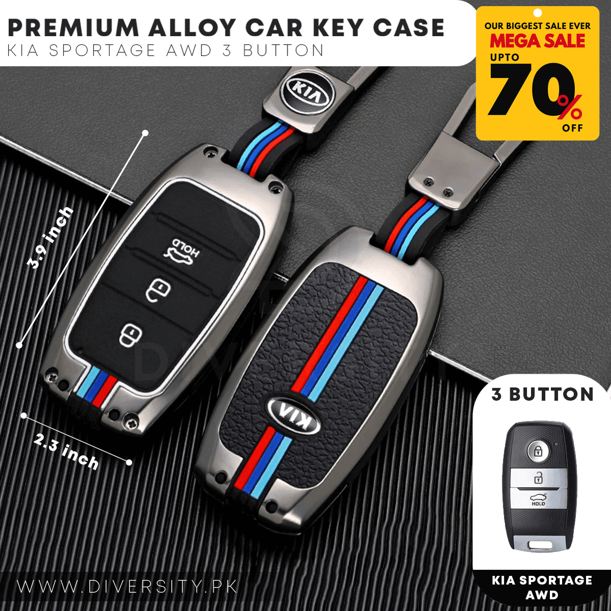 Premium Alloy Car Key Case - DIVERSITY