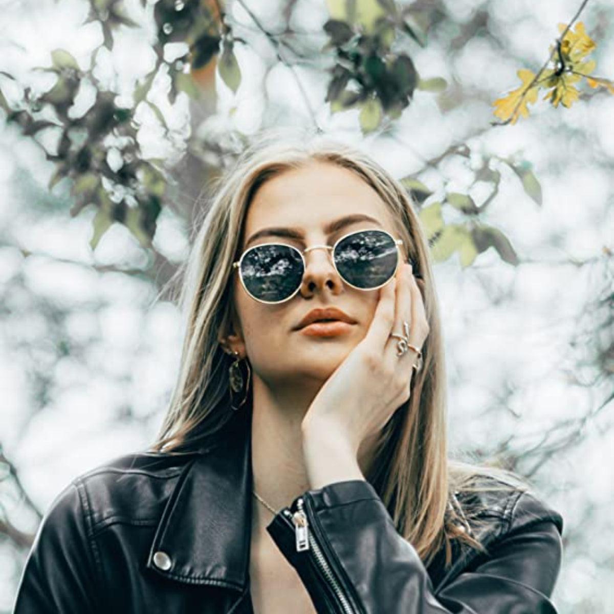 Unisex hotsell round sunglasses