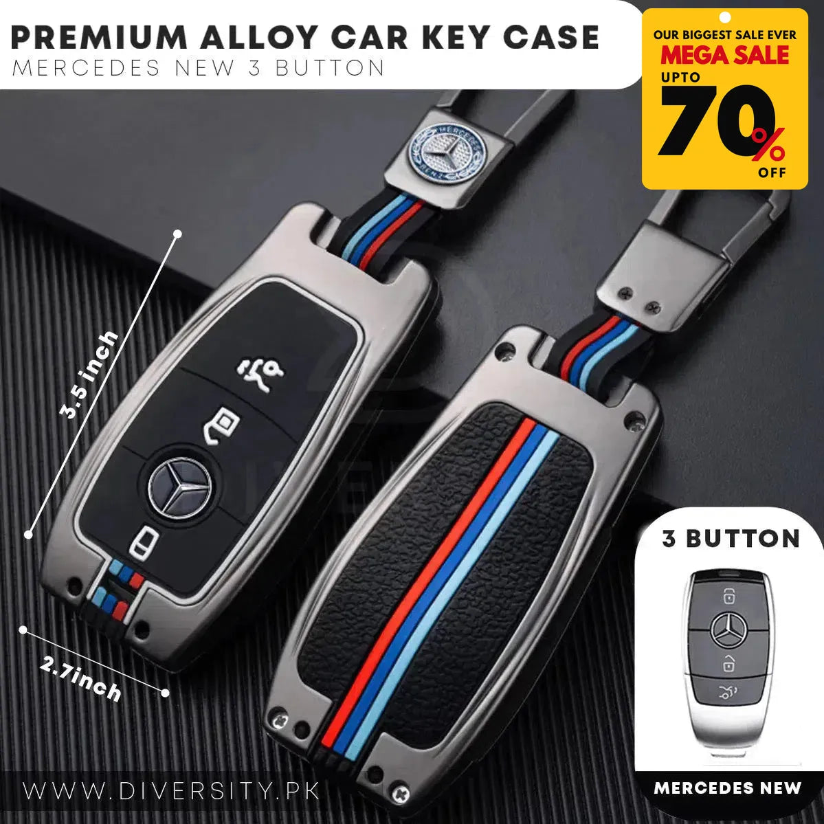 Premium Alloy Car Key Case - DIVERSITY