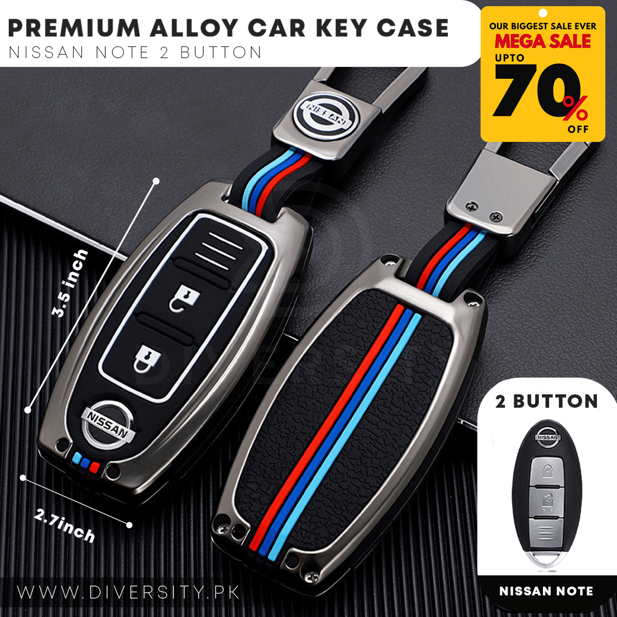 Premium Alloy Car Key Case - DIVERSITY